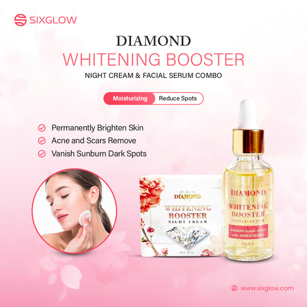 Diamond Combo- Whitening Booster (Serum)+Whitening night Cream+lip bam